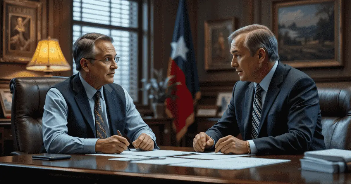 A financial advisor explaining the benefits of a life insurance trust Texas to a man, highlighting estate planning and tax advantages