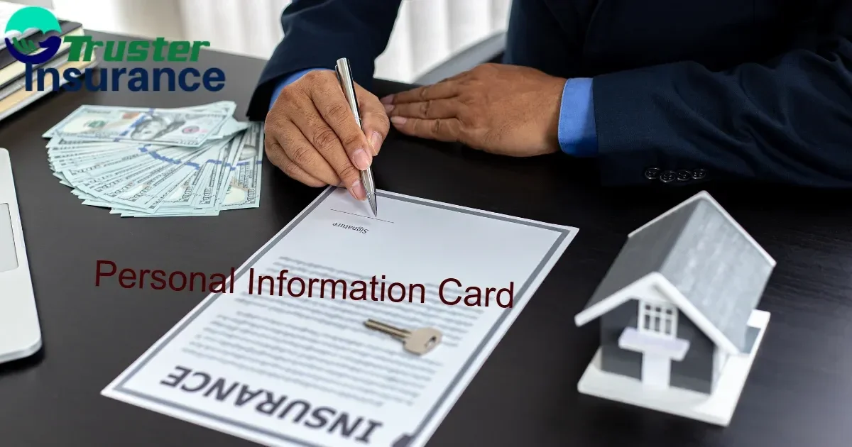 Illustration of a personal information card showcasing essential details.