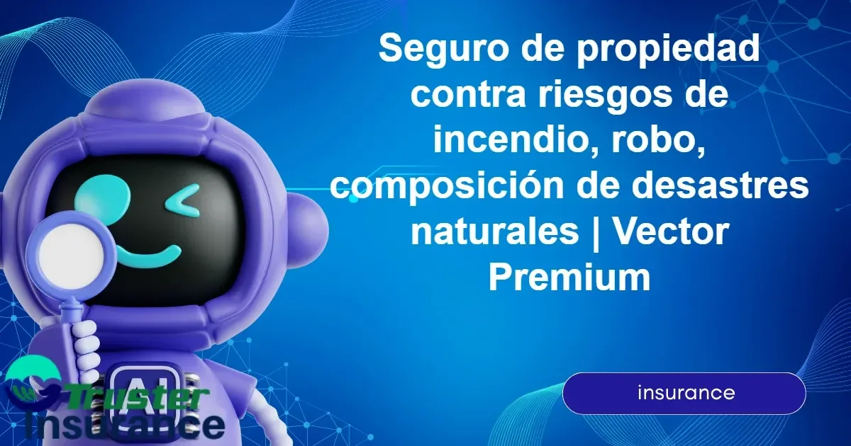 Seguro de propiedad coverage for fire, theft, and natural disaster risks.